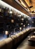 Blue Glazed Stoneware Block Tile Mural | Sculptures by Pascale Girardin | Nobu Downtown in New York