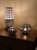 Bullet Table Lamp - Demi Lace | Lamps by Lynne Meade. Item made of walnut with stoneware