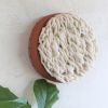 Komondor - Terracotta & Fiber Wall Sculpture | Tapestry in Wall Hangings by Keyaiira | leather + fiber | Reveal Hair Studio in Santa Rosa. Item made of wool with stoneware