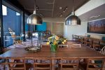 Natural Wood Communal Table | Tables by Rios Clementi Hale Studios | Cafe Gratitude Larchmont in Los Angeles