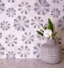 Floral Eternity Carrara & Bardiglio Waterjet Mosaic Tile | Tiles by Tile Club. Item made of marble