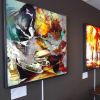 Artwork | Oil And Acrylic Painting in Paintings by Puguess | Van Houtte Cafe Bistro in Joliette. Item composed of synthetic