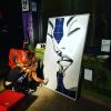Live tape art performance “Kiss” on solar panel | Mixed Media by Fabifa | Wandelism in Berlin