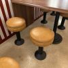 Floor Mounted Counter Stool - 6050-224 | Chairs by Richardson Seating Corporation | Hayden Hall in Chicago. Item made of brass with leather