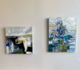 Head of the Clouds | Oil And Acrylic Painting in Paintings by Cécile Ganne | Webster Bank in Wellesley. Item composed of canvas & synthetic