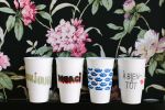 Custom Coffee Cup Sleeves | Signage by Clare V. | Alfred Coffee (Silverlake) in Los Angeles