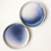 Cobalt Blue Ombre Plates, Dessert Bowls and Dipped Vases | Ceramic Plates by Little Fire Ceramics | Elske, Chicago in Chicago