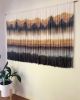 ILLUSION Hand Dyed Custom Wall Tapestry | Macrame Wall Hanging in Wall Hangings by Wallflowers Hanging Art. Item made of oak wood & wool compatible with boho and mid century modern style