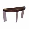 ST-91 Demilune Console Table | Tables by Antoine Proulx Furniture, LLC. Item made of walnut & metal