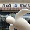 Sea Turtle Surfboard Sculpture | Sculptures by Carvinart | Playa Bowls in Rutherford. Item composed of wood