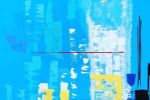 Blue Universe | Oil And Acrylic Painting in Paintings by Hugo Auler Jr. Art. Item made of canvas