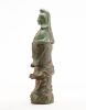Verdigris Bronze Guan Yin Statue With Stand | Sculptures by Lawrence & Scott. Item composed of wood and bronze