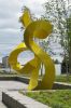 Charispiral | Public Sculptures by Mary Ann E. Mears | Spaulding Rehabilitation Hospital Boston in Boston. Item made of aluminum