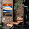 Sunset in Japan | Oil And Acrylic Painting in Paintings by Mami Ishibashi. Item composed of synthetic