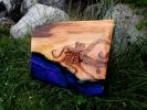 Octopus Ink  -17x14 Collaboration of woodburning and resin | Wall Sculpture in Wall Hangings by Bisa Lisa Studio | MeeT on Main in Vancouver. Item made of wood