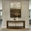 ST-91S Demilune Console Table | Tables by Antoine Proulx Furniture, LLC. Item composed of walnut & bronze