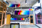Facebook HQ Mural | Murals by Felipe Pantone | Facebook HQ in Menlo Park