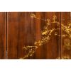 Double-Sided Leather Wisteria & Bamboo Scene Room Divider | Decorative Objects by Lawrence & Scott. Item composed of wood and leather