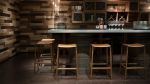Fyrn Bartlett Backless Bar Stool - Oxidized Oak. Black Metal | Chairs by Fyrn | Kimpton Hotels and Restaurants in San Francisco