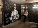 Restroom Mural and Flourish Wall Treatment | Murals by Sean Martorana | Hops Brewerytown in Philadelphia. Item composed of synthetic