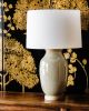 Lagom Porcelain Lamp in Oyster Gray Crackle | Table Lamp in Lamps by Lawrence & Scott | Lawrence & Scott in Seattle. Item composed of wood & stoneware