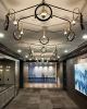 Hex Chandelier | Chandeliers by Neptune Glassworks | The Alexandria in San Diego. Item composed of brass & glass