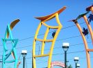 Seven Sisters, 2002 | Public Sculptures by David Griggs | Pepsi Center - Elitch Gardens Station in Denver. Item made of metal