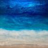 Private Collection:  Moonlight Glow Original Resin | Oil And Acrylic Painting in Paintings by MELISSA RENEE fieryfordeepblue  Art & Design. Item composed of birch wood and synthetic in contemporary or coastal style