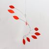 Orange Mobile for the Minimalist or Modern Home Leaves | Wall Sculpture in Wall Hangings by Skysetter Designs. Item composed of metal in minimalism or modern style