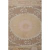 Suzani White Washed Tribal Tapestry - Pink Uzbek Table Cloth | Tablecloth in Linens & Bedding by Vintage Pillows Store