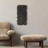 Textured 3D Black Wall Art – Dark Irregular Minimalist Sculpture – Unique Geometric Home Decor – Modern Housewarming Gift | Wall Sculpture in Wall Hangings by Vaiva Art Atelier