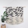 Large Painted Stripe Fringe Wall Hanging in Black | Tapestry in Wall Hangings by Julia Canright