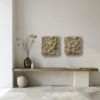 Sculptural Diptych Painting Set: Handmade Organic Textured Relief Wall Art, Rough Concrete 3D Sculpture | Wall Sculpture in Wall Hangings by Vaiva Art Atelier