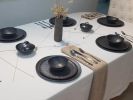 Black Ceramic Oriental Tableware | Plate in Dinnerware by YomYomceramic. Item made of ceramic