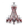 Alan Mizrahi JR2037 Zenith Clear And Red Chandelier | Chandeliers by Alan Mizrahi Lighting Design