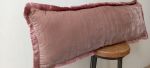 Dusty rose silk velvet pillow, pink silk velvet cushion | Pillows by Velvet Fringe