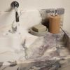 Calacatta Viola Marble Sink with Backsplash- 32'' | Water Fixtures by AYMARBLEDESIGN LLC