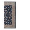 Vintage Blue Square Chinese Art Deco Rug - Modern Dining | Area Rug in Rugs by Vintage Pillows Store. Item composed of cotton and fiber