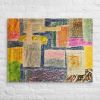 Canvas Print - The Hearth Quilt - Folk Abstract Patchwork | Work by Eman's Gallery
