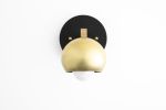 Modern Ball Sconce - Midcentury Modern - Model No. 0053 | Sconces by Peared Creation. Item made of brass with glass