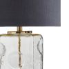 Glanz Glass Table Lamp | Sconces by Home Blitz. Item composed of cotton & brass compatible with mid century modern style