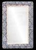 Handcrafted Denim Wall Mirror, Rustic Boho Blue Decor | Decorative Objects by Swiflo