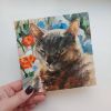 Cat pet portrait painting original, Custom cat painting | Oil And Acrylic Painting in Paintings by Natart. Item made of canvas with synthetic