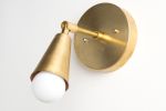 Brass Wall Fixture - Model No. 4339 | Sconces by Peared Creation. Item made of brass with glass