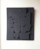 Unique Framed 3D Painting - Modern Sculptural Painting - Plaster Wall Art - Geometric Wall Decor | Wall Sculpture in Wall Hangings by Vaiva Art Atelier