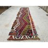 2'11'' x12''10'' Long Handmade Staircase Turkish Wool Kilim | Runner Rug in Rugs by Vintage Pillows Store. Item composed of wool and fiber