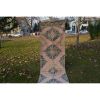 Vintage Turkish Oushak Extra Long Runner With Modern Style | Runner Rug in Rugs by Vintage Pillows Store. Item made of cotton with fiber