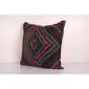 Geometric Turkish Kilim Pillow Cover, Anatolian Kilim Square | Cushion in Pillows by Vintage Pillows Store