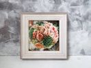 Bridal flowers bouquet art canvas painting original, Custom | Oil And Acrylic Painting in Paintings by Natart. Item made of canvas with synthetic