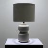 Waken Curve Table Lamp | Lamps by Home Blitz. Item made of cotton & ceramic compatible with contemporary style